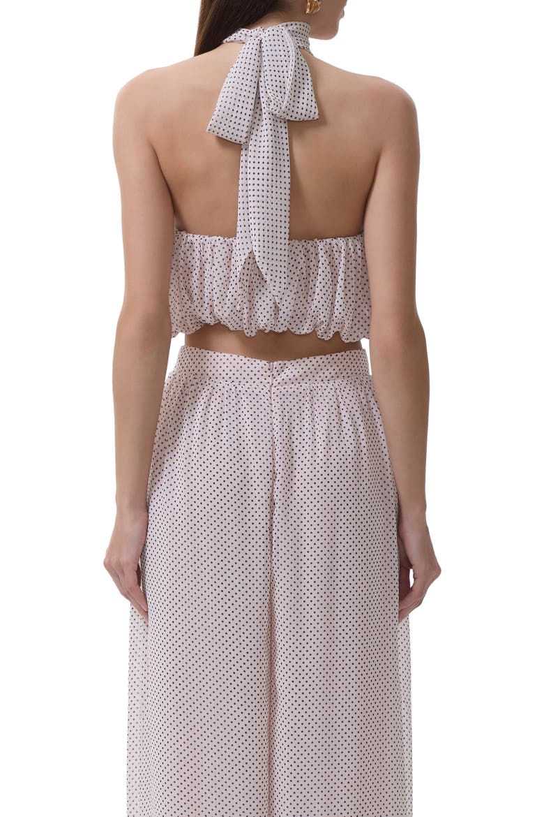 Laramie Pin Dot Halter Top, Alternate, color, MAUVE PINK DOT