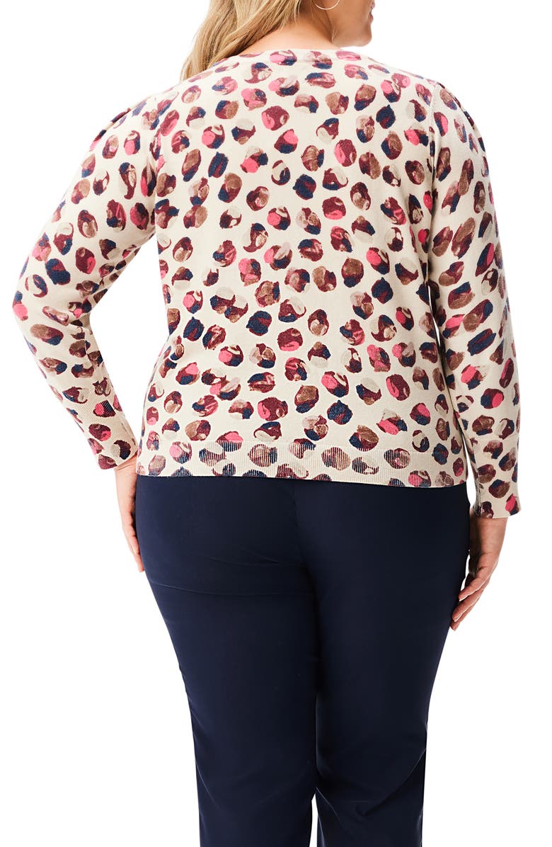 NIC+ZOE Blush Dot Cotton Blend Sweater, Alternate, color, 