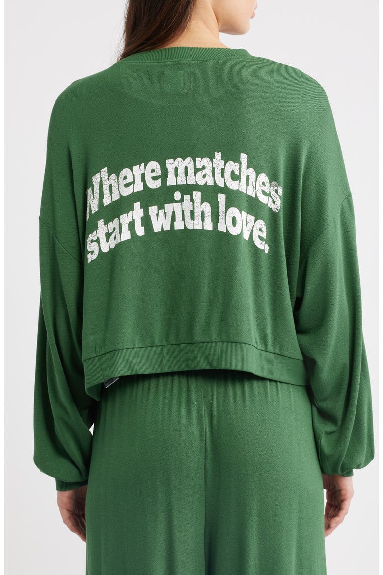 Kara Crewneck Crop Sweatshirt, Alternate, color, MINT