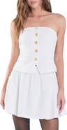 Endless Rose Strapless Cotton & Linen Top