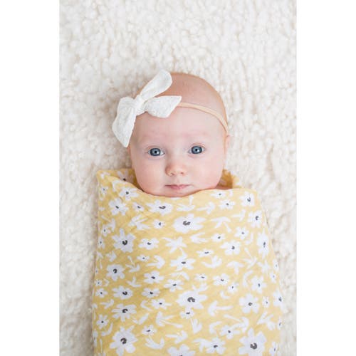 Lulujo Cotton Muslin Swaddles 2 Pack In Wildflowers/dots