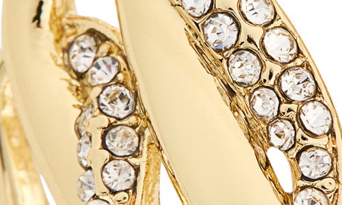 Covet Pavé Cz Oval Link Ring In Gold