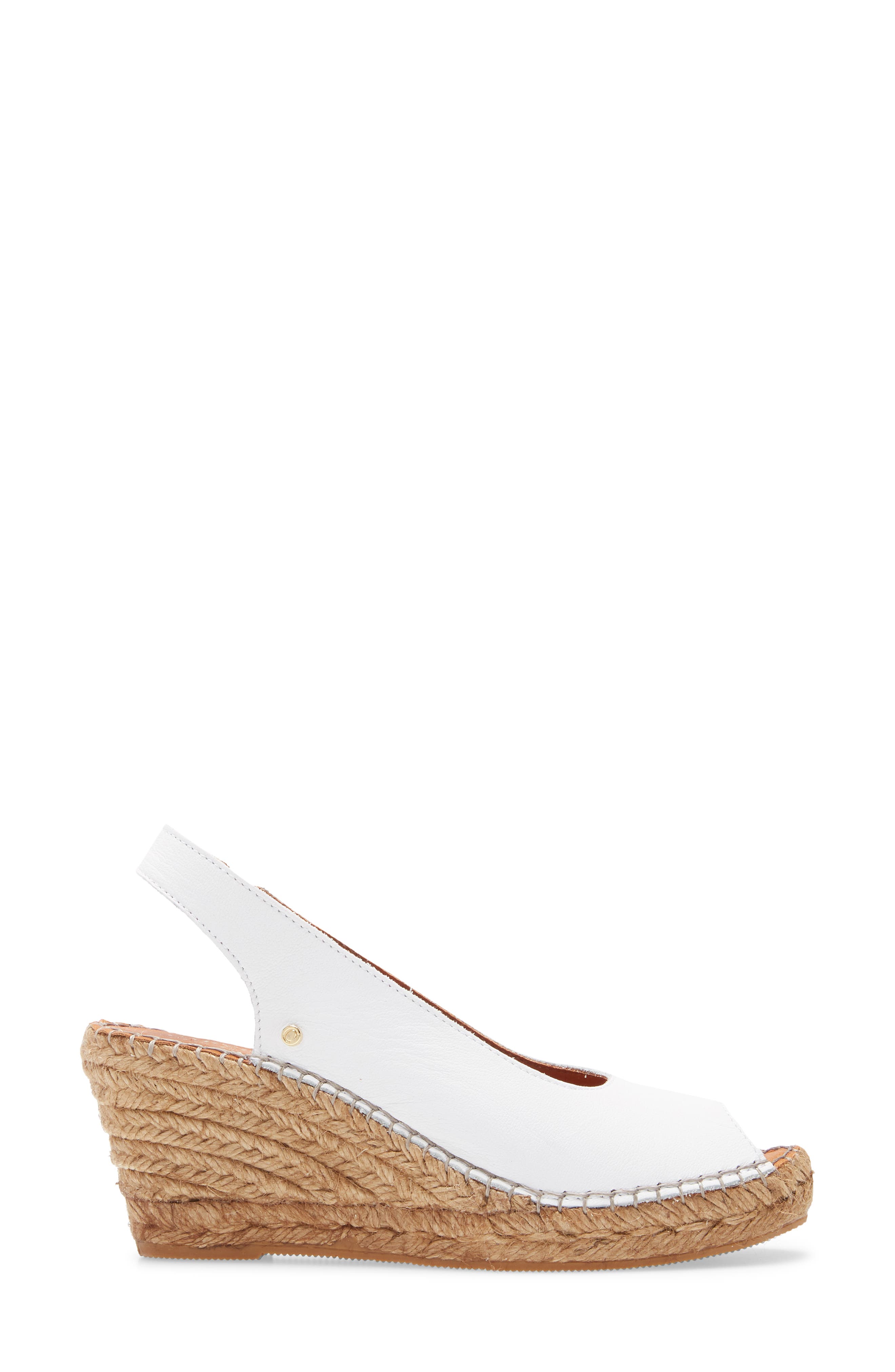 Sharon Espadrille Wedge Sandal, Alternate, color, WHITE LEATHER