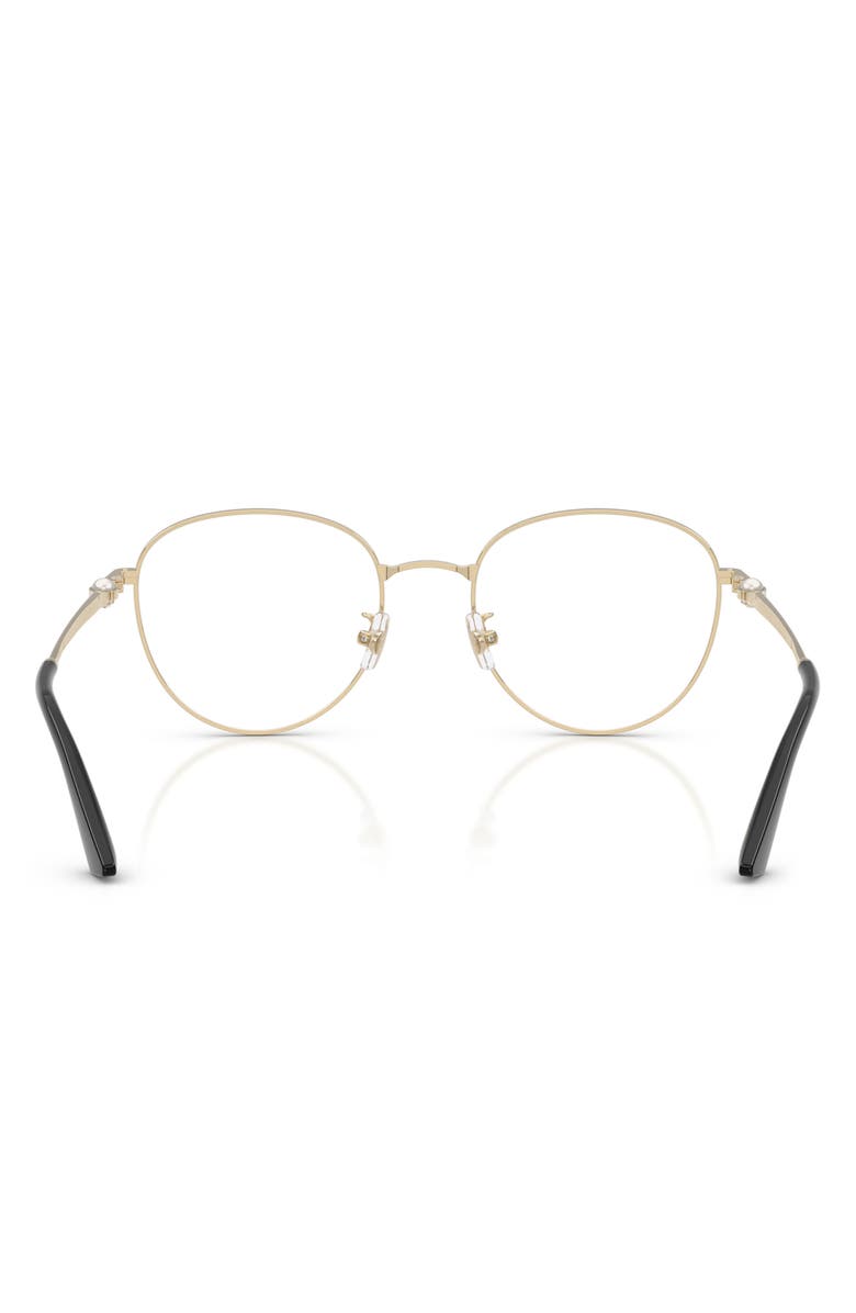 Jimmy Choo 54mm Round Optical Glasses, Alternate, color, Pale Gold/ Black / Demo Lens