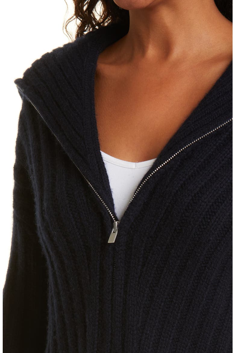 Wool & Cashmere Zip-Up Sweater, Alternate, color, 403CBL-COASTAL