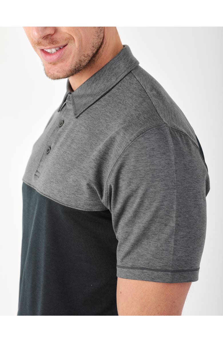 GLYDER Halfway Polo, Alternate, color, Black/Carbon
