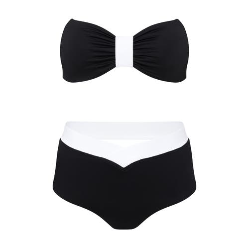 Tabacaru Blair High Waisted Two-piece Swimsuit In Black