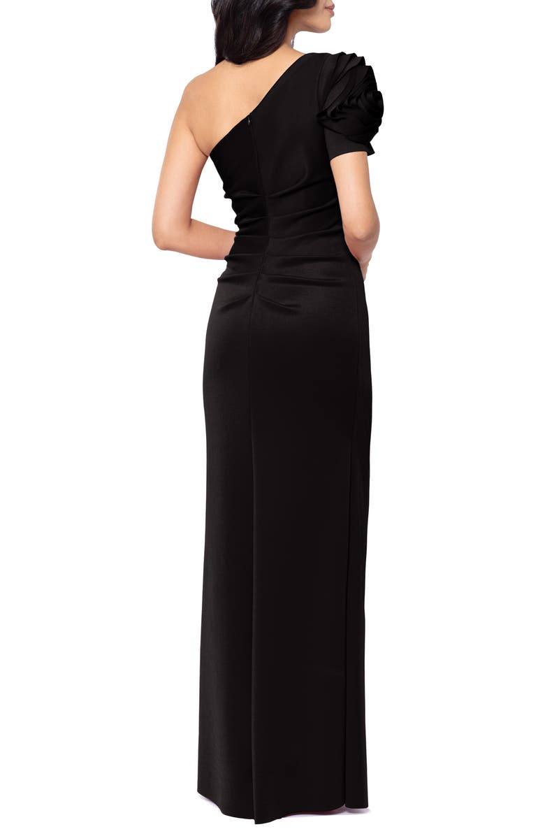 Xscape Evenings Rosette Detail One-Shoulder Gown, Alternate, color, 