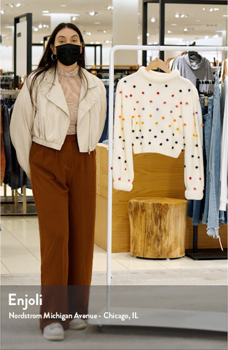 Rainbow Pom Blouson Sleeve Sweater, sales video thumbnail