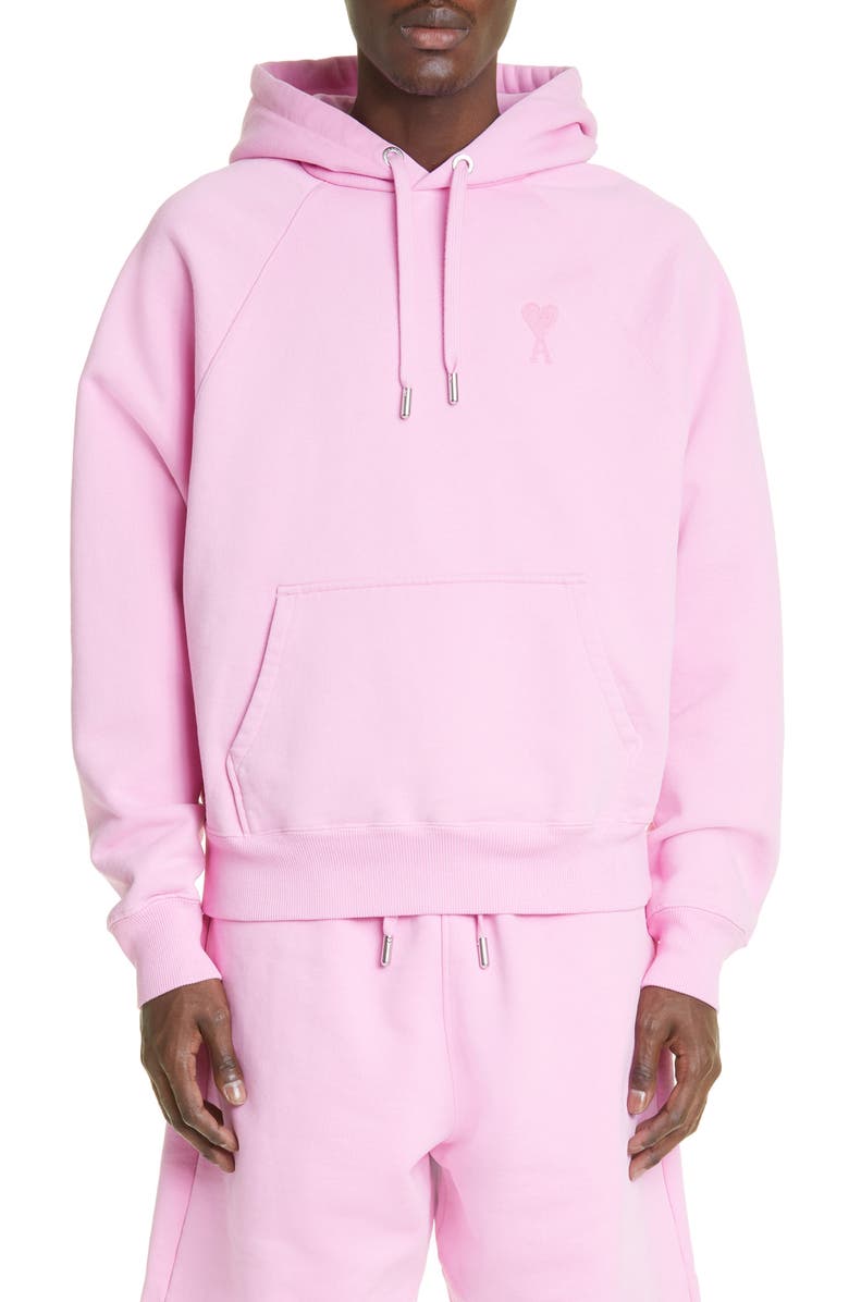 AMI PARIS Ami de Coeur Logo Embroidered Hoodie, Main, color,
