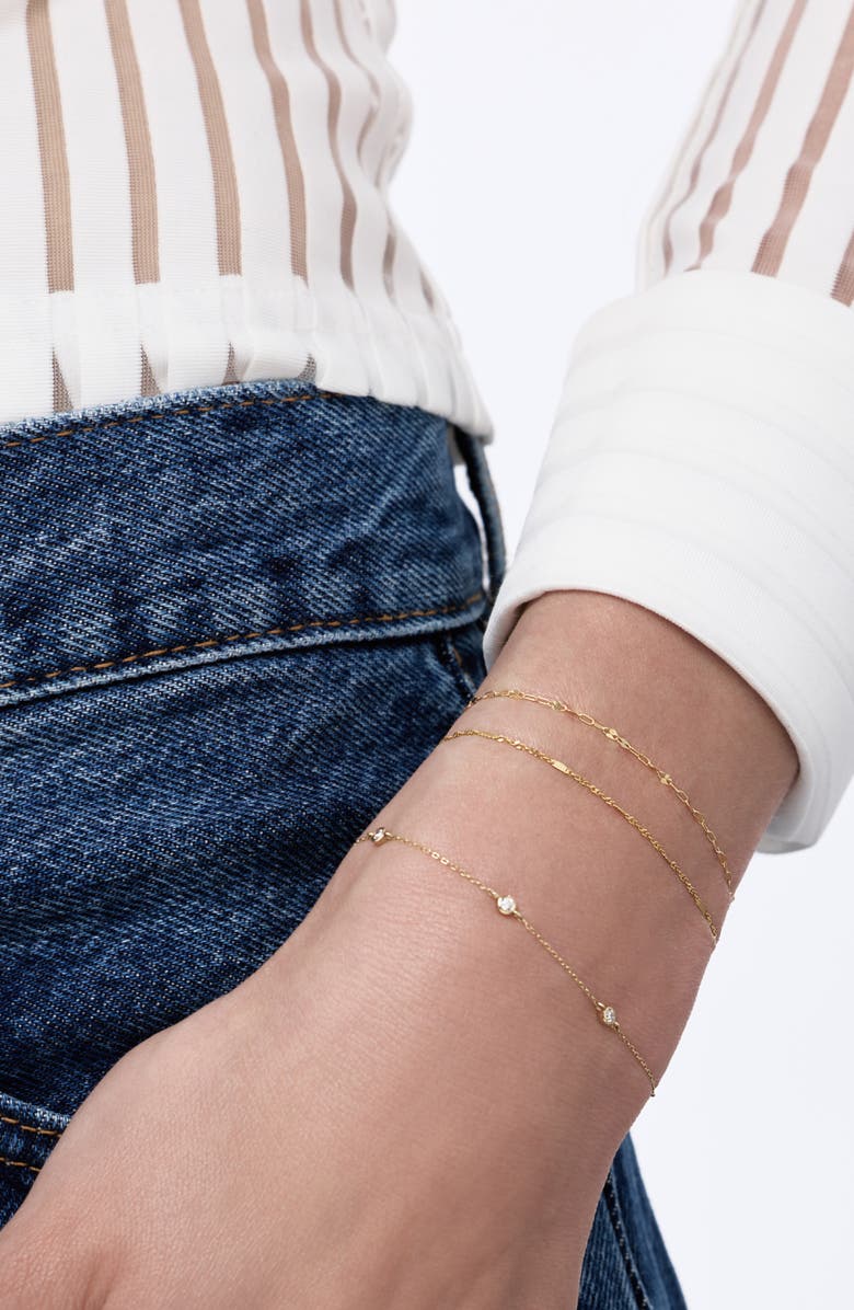 Ana Luisa Solid Yellow Gold - Sparkle Link Chain Bracelet, Alternate, color, Gold