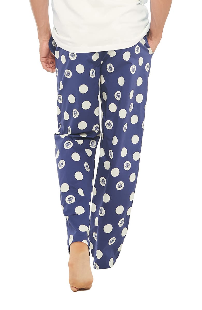 The Lazy Poet Drew Tiger Dots Blue Pajama Pants, Alternate, color, Blue