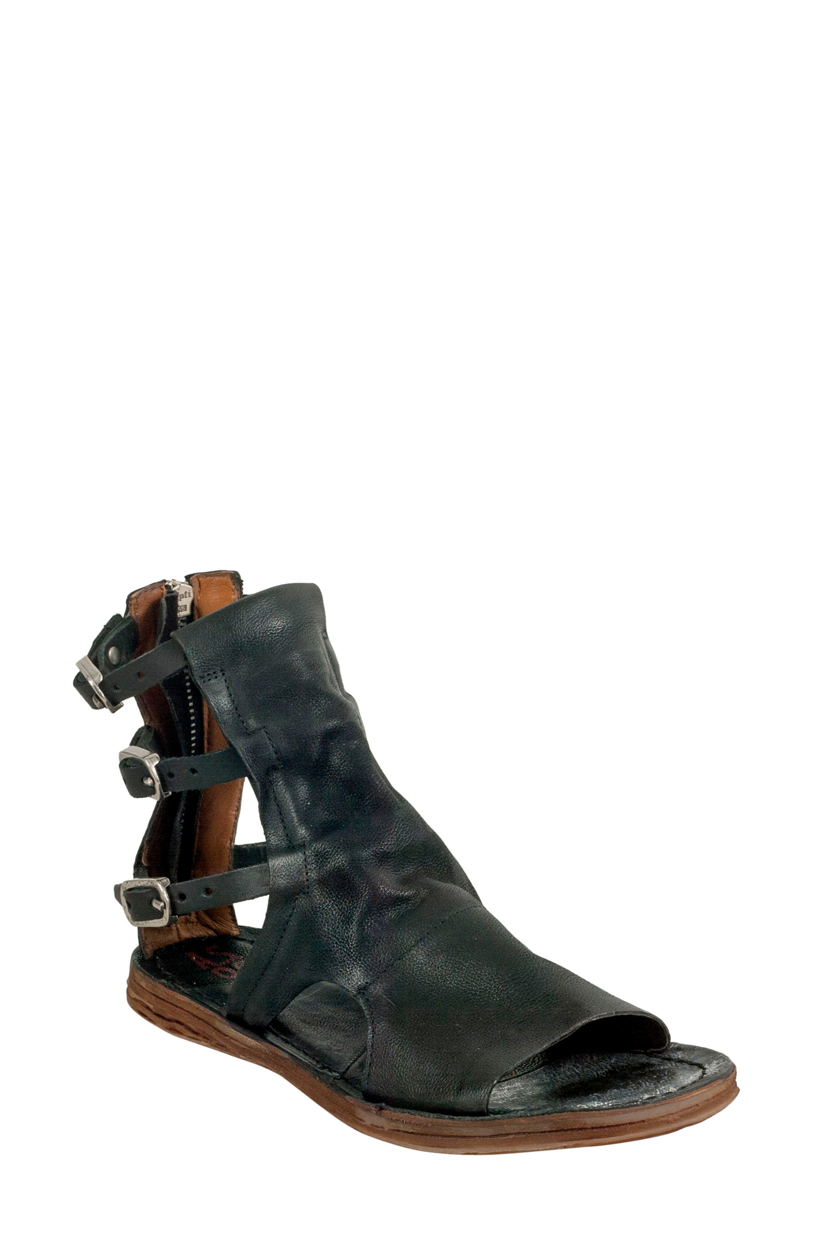 Ryde Sandal, Main, color, BLACK LEATHER