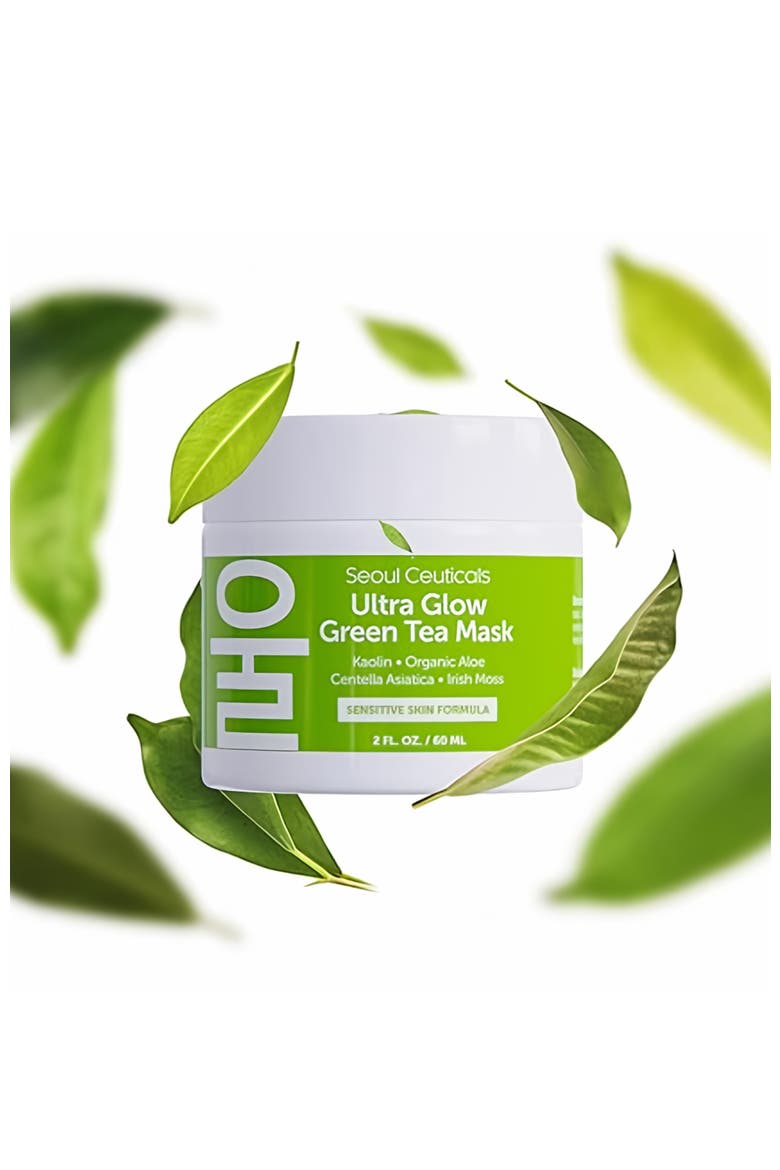 Ultra Glow Korean Skincare Green Tea Mask, Main, color, Clear