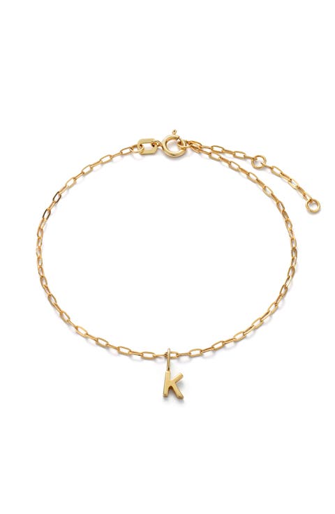 Gold Charm Letter Bracelet