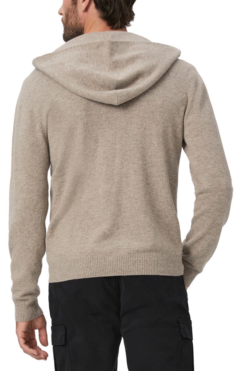PAIGE Swanson Wool & Cashmere Zip-Up Hoodie Sweater, Alternate, color, 