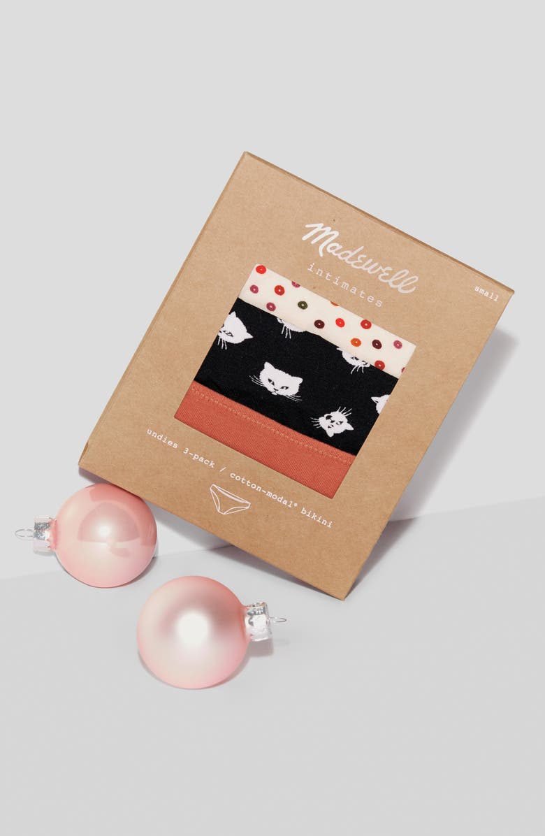 Madewell 3-Pack Bikini, Alternate, color, 