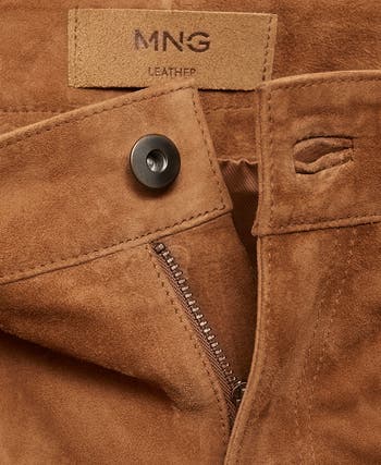 Brooke Suede Straight Leg Pants