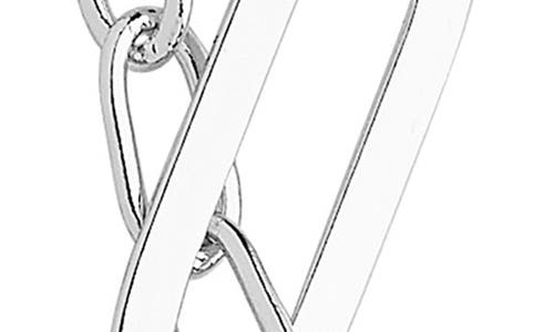 Sterling Forever Rhodium Plated Chain Link Lariat Necklace
