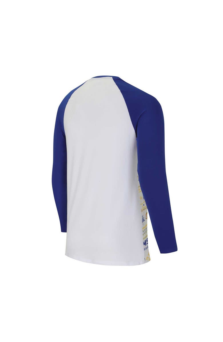 CONCEPTS SPORT Men's Concepts Sport White/Royal Los Angeles Rams Tinsel Raglan Long Sleeve T-Shirt & Pants Sleep Set, Alternate, color, White