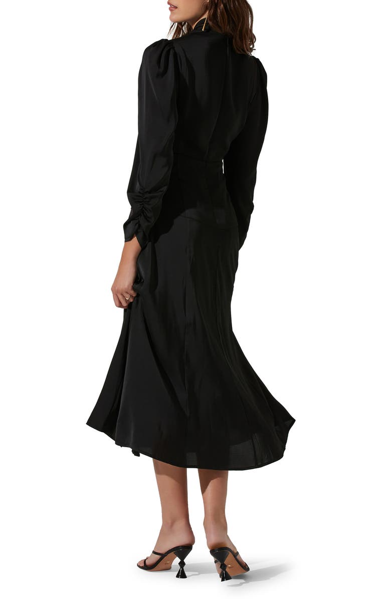 ASTR the Label Twist Mock Neck Long Sleeve Dress, Alternate, color, 