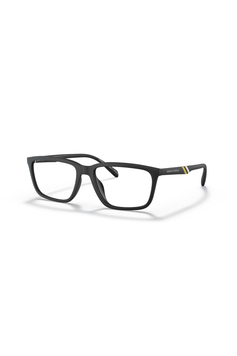 55mm Rectangle optical glasses, Main, color, Black