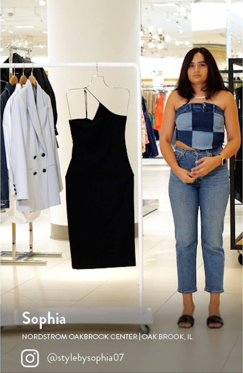 Irina One-Shoulder Ponte Knit Dress, sales video thumbnail