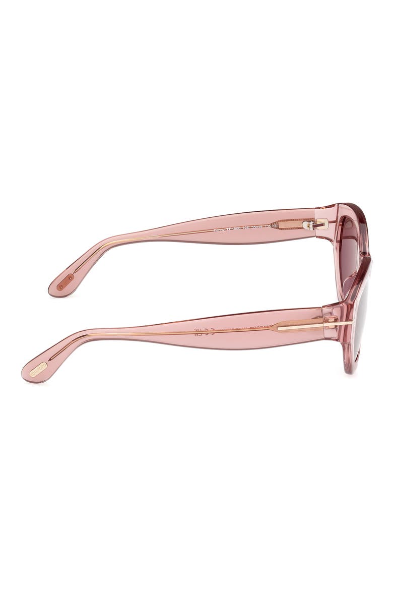 Penny 55mm Geometric Sunglasses, Alternate, color, SHINY DUSTY ROSE / BROWN
