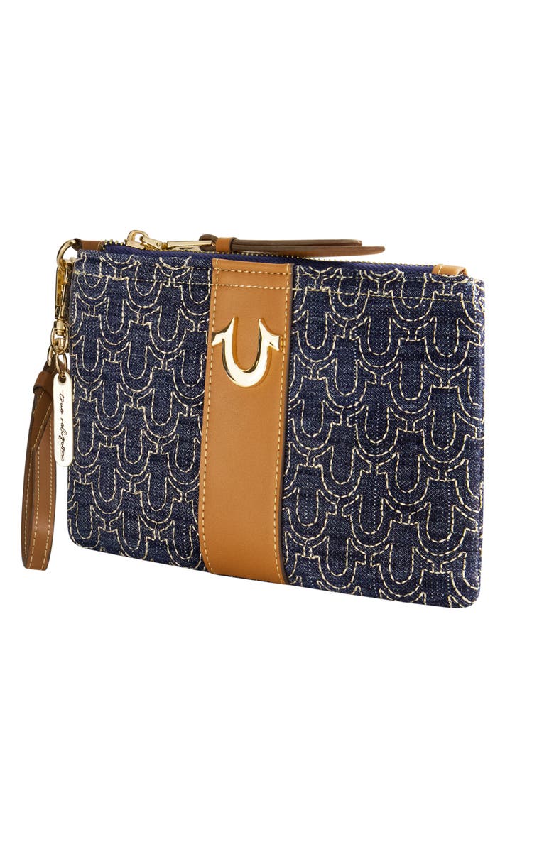 True Religion Quilted Horseshoe Wristlet Pouch, Alternate, color,