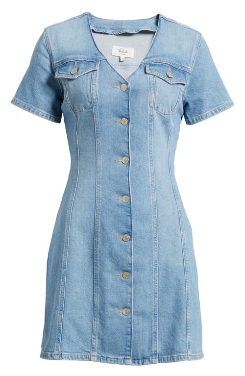 Rails Saratoga Denim Minidress In Faded Seaglass