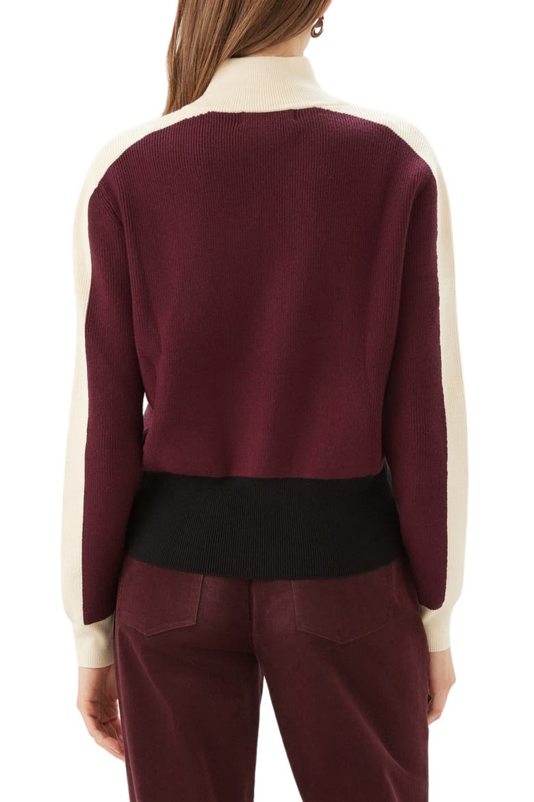 Colorblock Zip-Up Cardigan, Alternate, color, MULTI COLOR