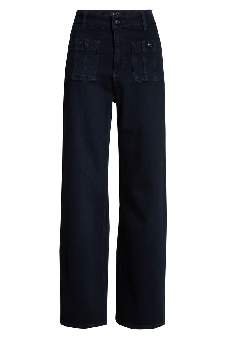 Anessa High Waist Patch Pocket Wide Leg Jeans, Alternate, color, DUCHESS