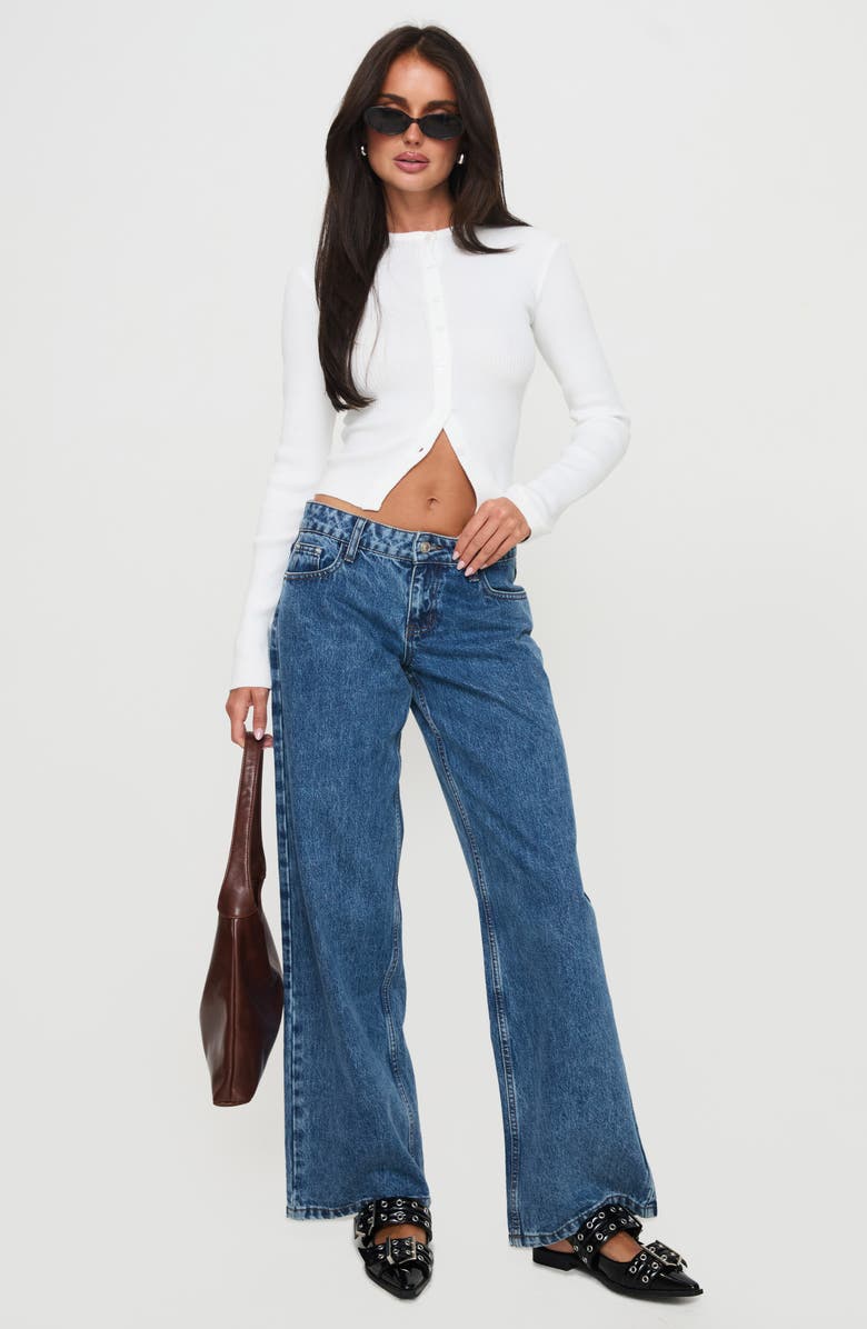 Princess Polly Suzu Rib Cardigan, Alternate, color, White