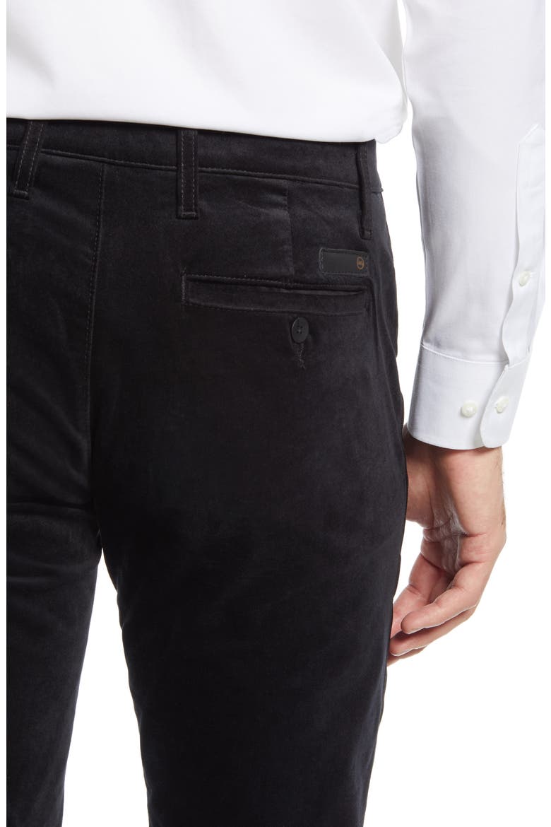 Jamison Tuxedo Stripe Velvet Trousers, Alternate, color, PURE BLACK