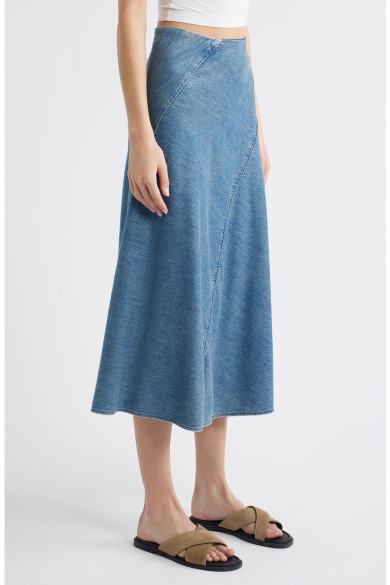 Lisbon Denim Midi Skirt, Alternate, color, WAVERLY