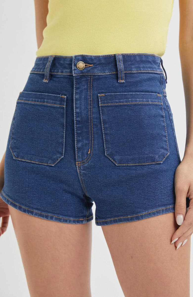 Rolla’s Dusters High Waist Denim Shorts, Alternate, color, Billie Blue