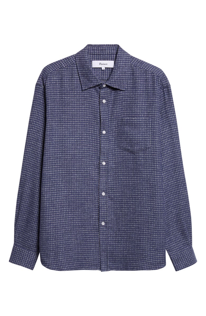 PALMES Waffle Stitch Zip Hoodie, Alternate, color, Blue