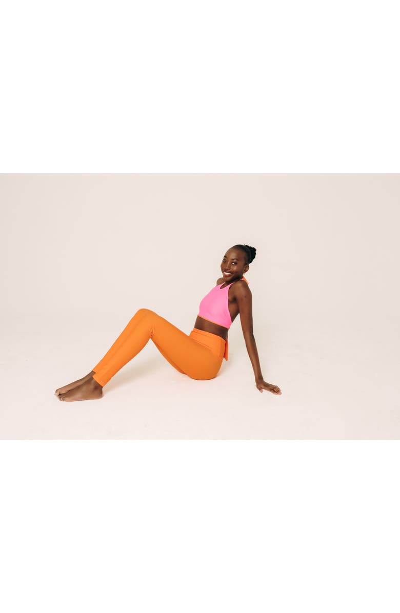 TUTUBLUE Women's Reversible Halter Swim Top - UPF 50+, Alternate, color, Hot Neon Pink