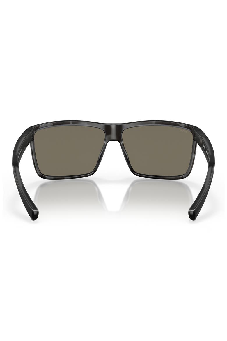 Rinconcito 60mm Polarized Mirrored Rectangular Sunglasses, Alternate, color, TIGER SHARK / BLUE MIRROR 580G