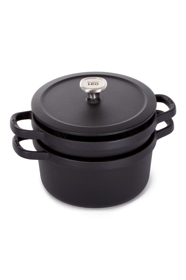 Leo Graphite 3-Piece Cookware Set, Alternate, color, BLACK