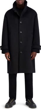 KARL LAGERFELD PARIS Wool Blend Top Coat