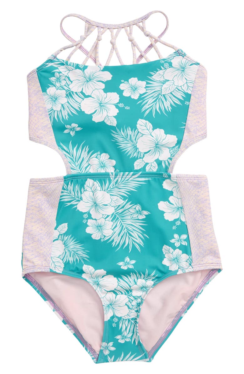 Heart and Harmony Luau One-Piece Monokini Swimsuit, Main, color, 