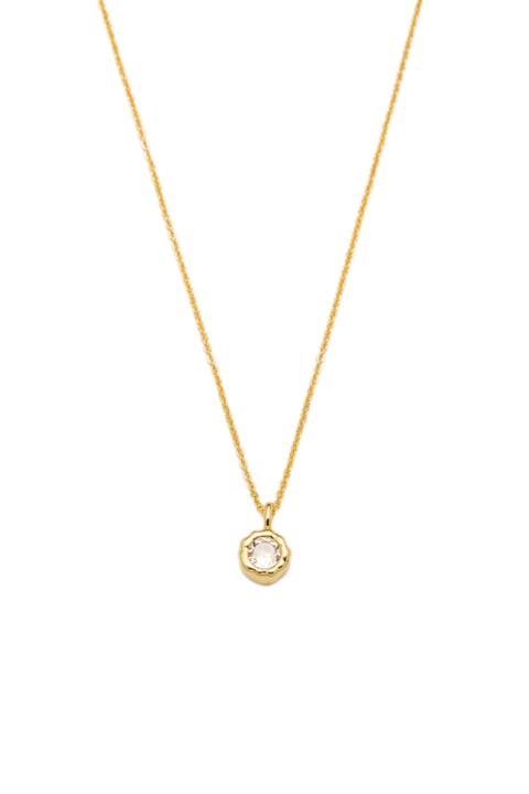 Skyler Molten Solitaire Cubic Zirconia Pendant Necklace