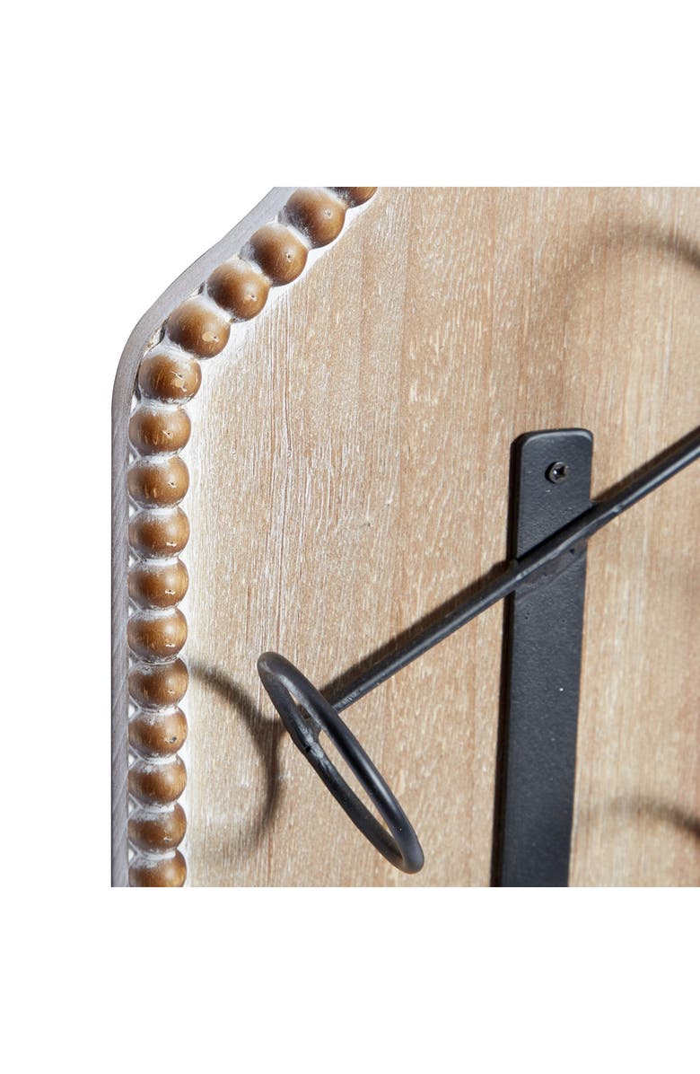 SONOMA SAGE HOME Brown Wood Bottle Shaped Wall Wine Rack with Beaded Frame, Alternate, color, Brown