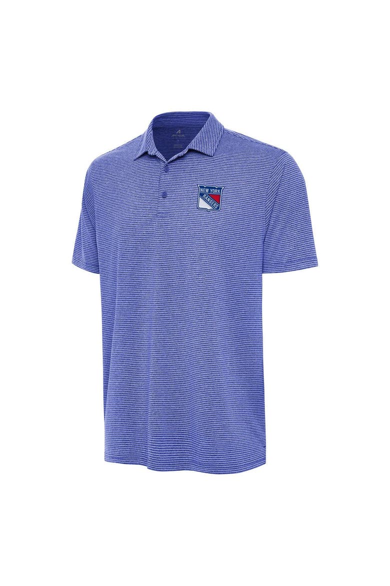 Men's Antigua  Heather Royal New York Rangers Scheme Polo, Alternate, color, Heather Royal