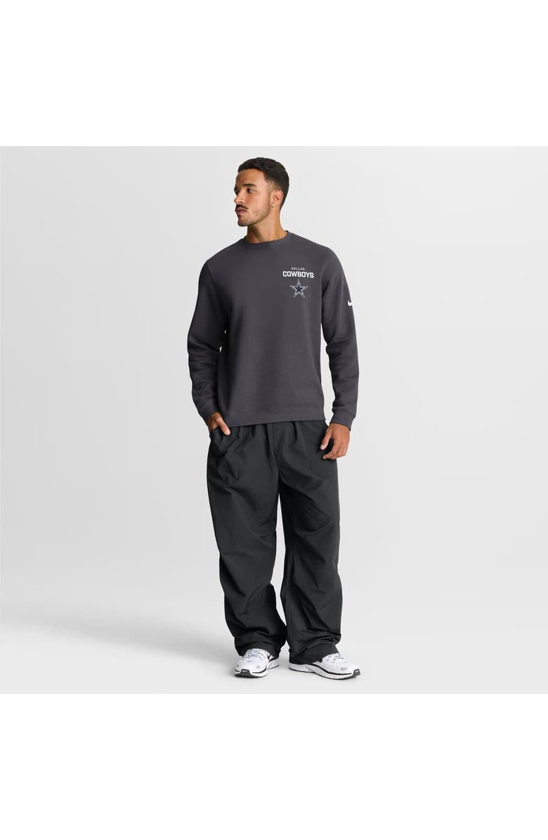 Nike Men's Nike Anthracite Dallas Cowboys Primetime Club Fleece Pullover Sweatshirt, Alternate, color, Anthracite