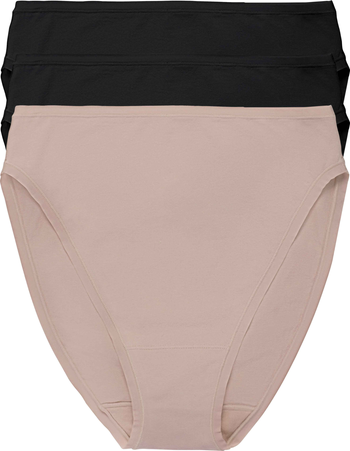 Natori Bliss Bare Cotton High Cut Brief 3-Pack | Nordstrom