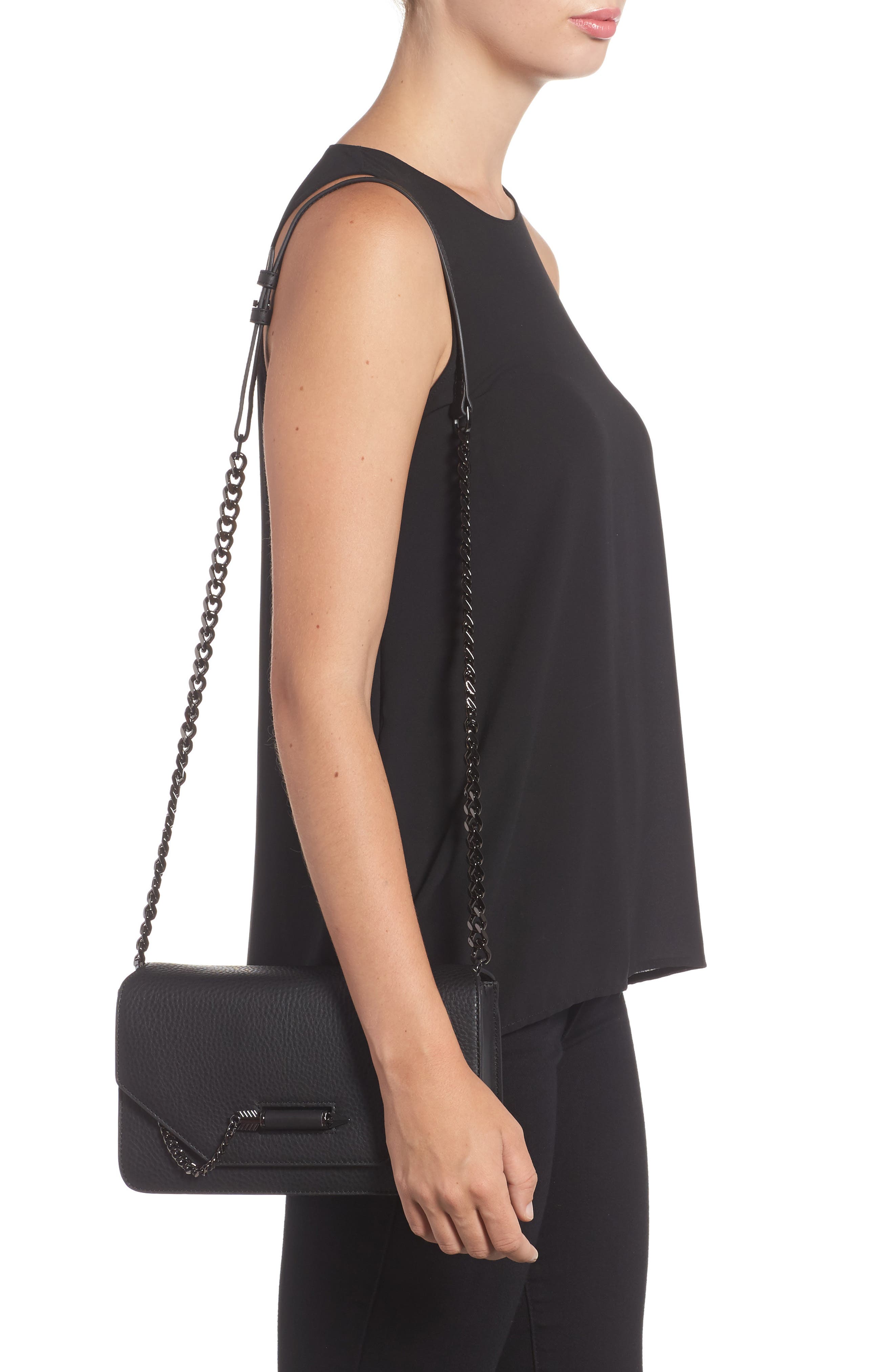 Mackage Cortney Nappa Leather Shoulder/Crossbody Bag, Alternate, color, 