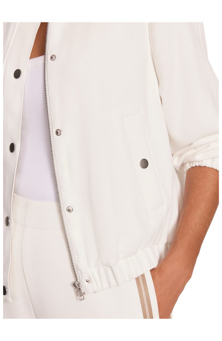 MINT VELVET Bomber Popper Jacket, Alternate, color, Ivory