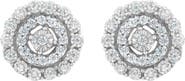 Haus of Brilliance 10KT White Gold 1/2 Ct Double Halo Diamond Stud Earrings